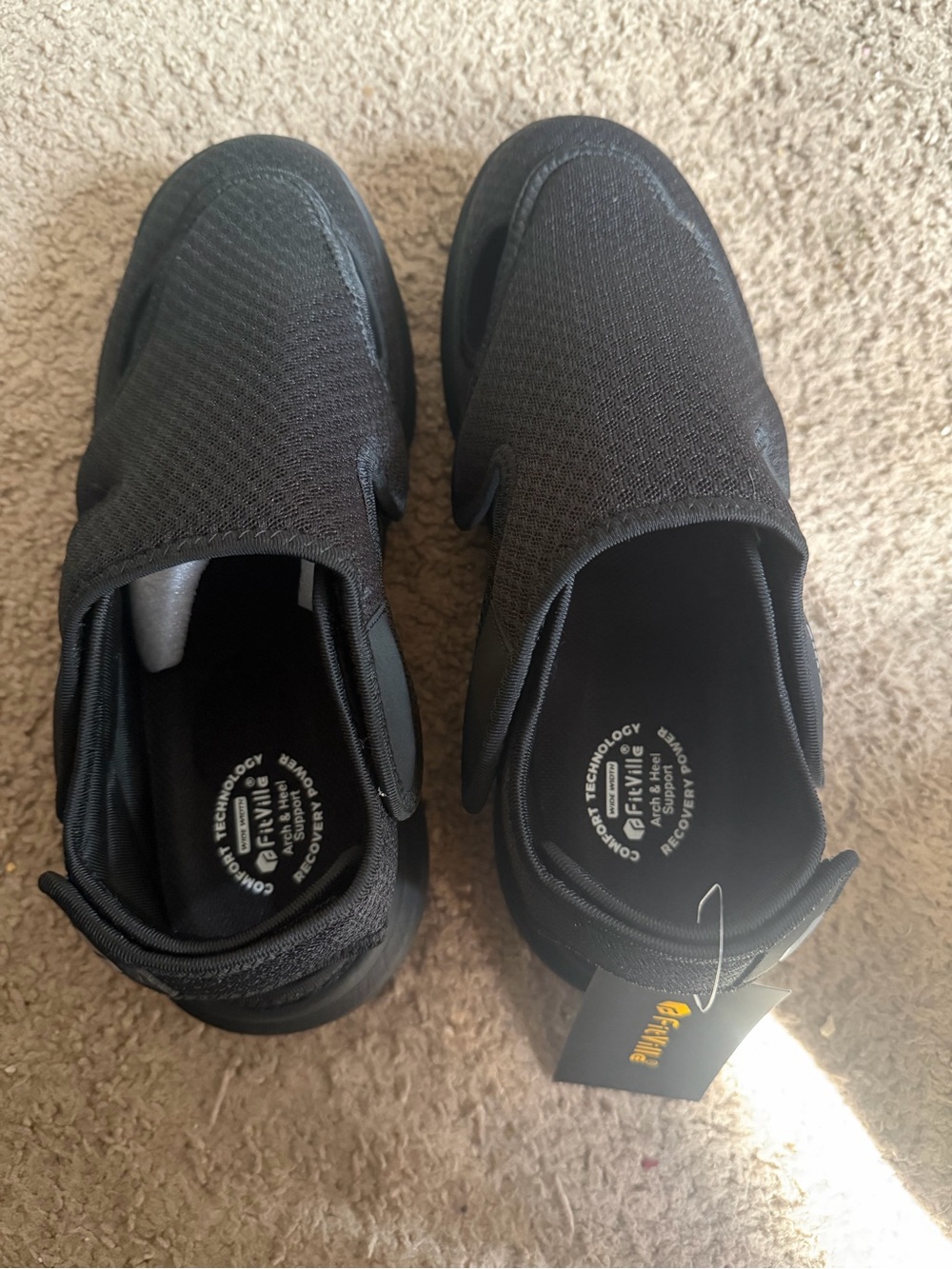Unisex fitville wide black strap on sandals